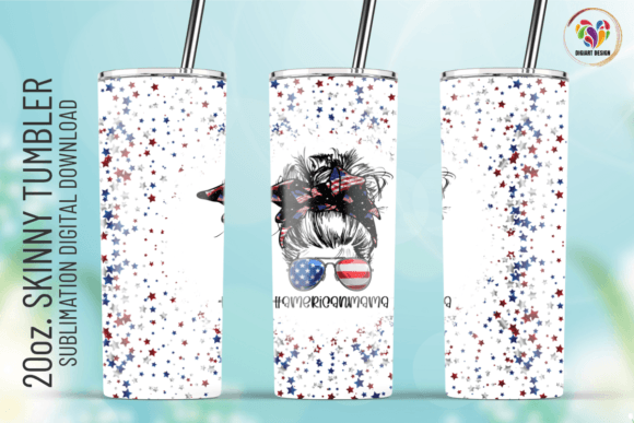 American Mama 4th of July Tumbler Wrap