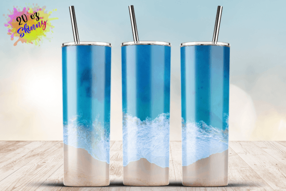 Beach 20oz Skinny Tumbler Sublimation