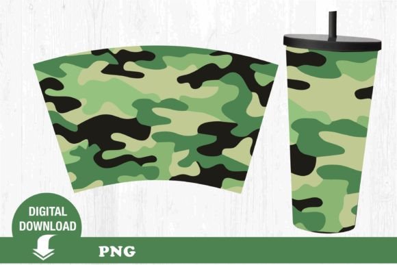 Camouflage. Tumbler for Men. Military.