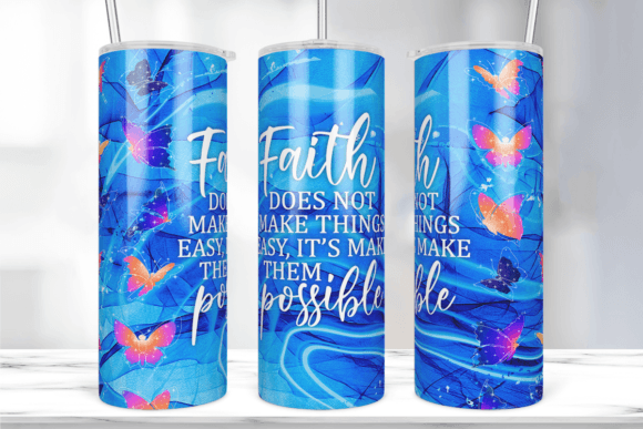 Faith Tumbler Wrap, 20oz Skinny