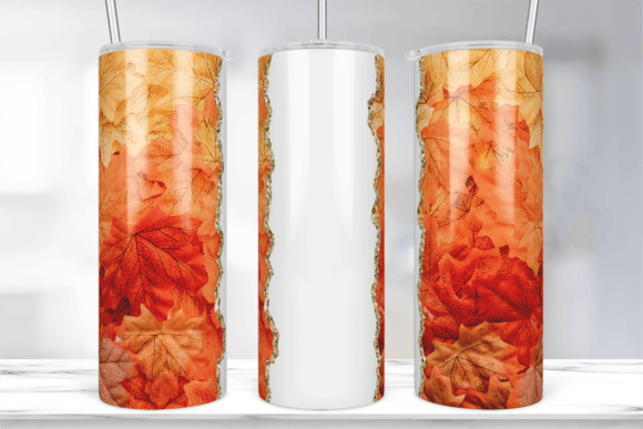 Fall Autumn Leaves Add Own Text Tumbler