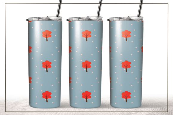Fall Tree Autumn Seamless Tumbler Wrap
