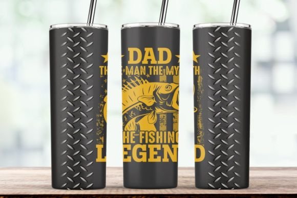 Fathers Day Fishing Sublimation Tumbler