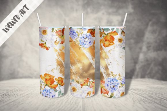 Floral 20 Oz Skinny Tumbler Wrap