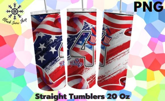 Fourth of July Tumbler Wrap Sublimation