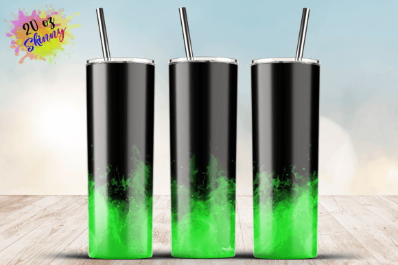 Green Fire Flame for 20oz Skinny Tumbler