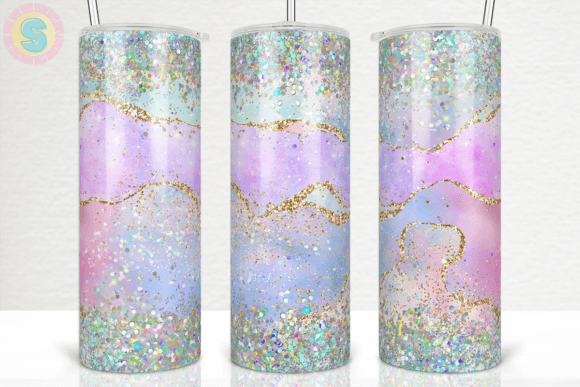 SEAMLESS Glitter Agate 20Oz Tumbler Wrap