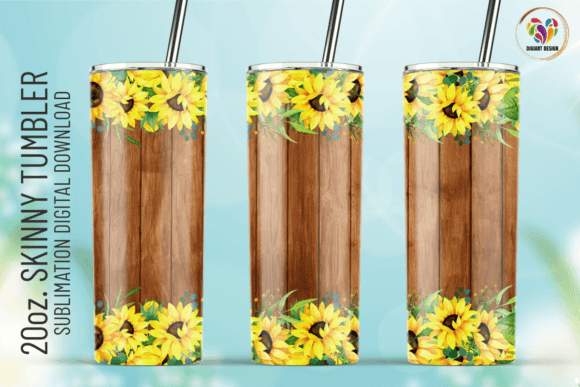 Sunflower 20 Oz Tumbler Wrap Sublimation