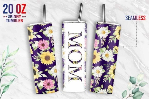 Sunflower Mom Tumbler 20oz Tumbler Wrap