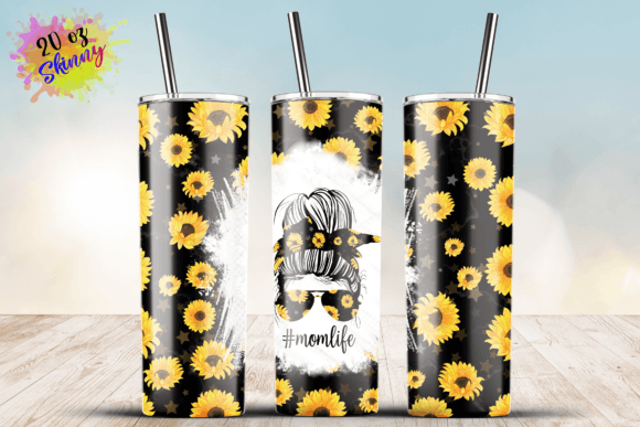 Sunflowers Mom Life 20oz Tumbler Wrap