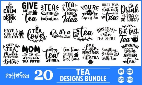 Tea SVG Designs Bundle