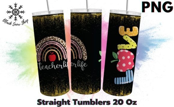 Teacher Life Black Sublimation Tumbler