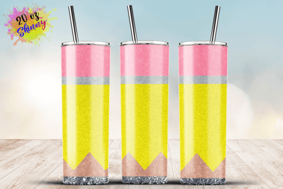 Teacher Pencil 20oz Wrap Tumbler