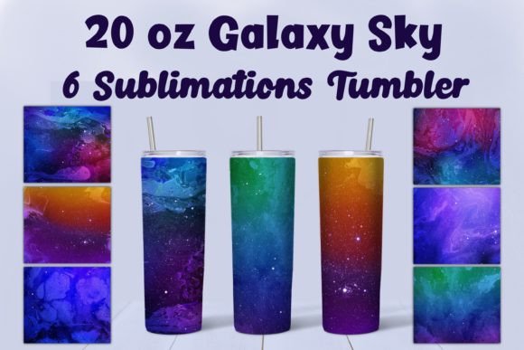 Tumbler Galaxy Sky Sublimation Design